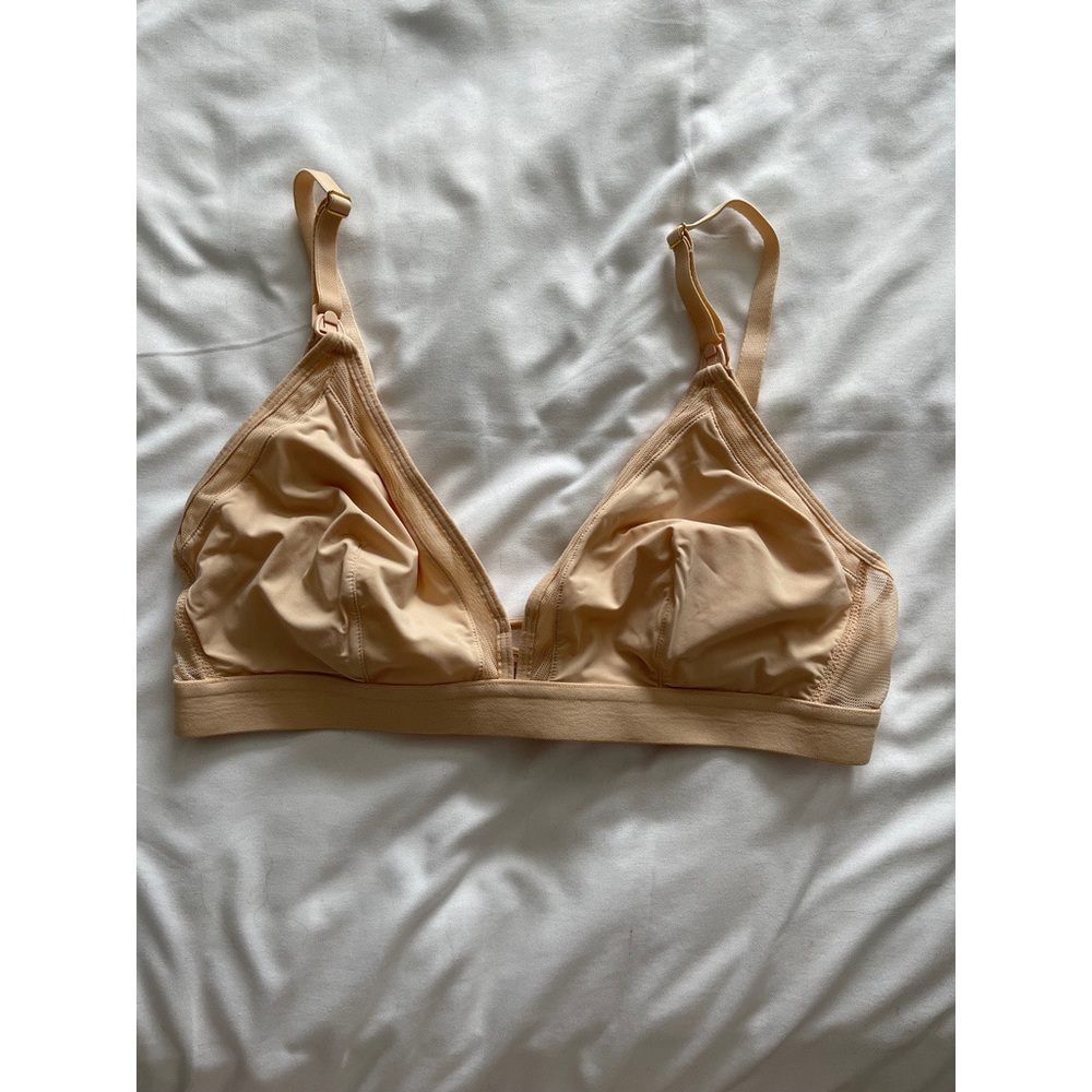 Lively Mesh Trim Maternity/Nursing Bralette, Size L